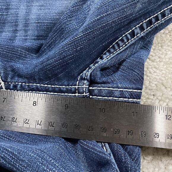 Y2K BKE Drew Boot Jeans Womens 30 Medium Wash Bootcut Stretch Denim Embellished - Picture 8 of 11